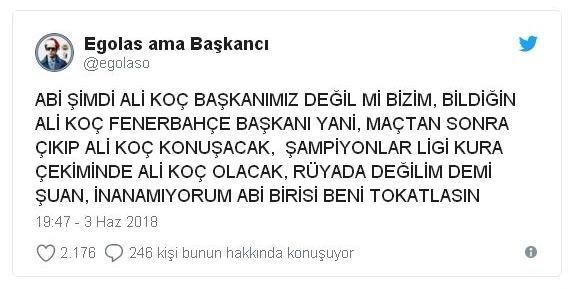 Fenerbahçe Taraftarlarının Yeni Başkanları Ali Koç'a Sevgilerini Gösterdiği Komik Tweetleri