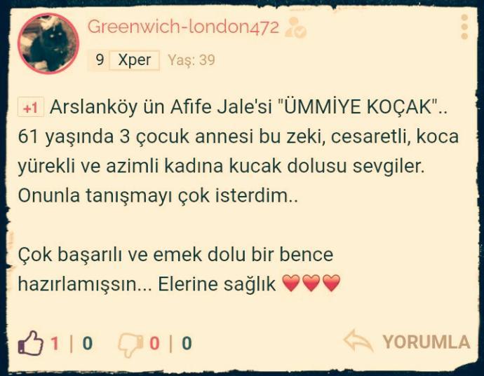 Arslanköyün Afife Jalesi Ödüllü Yönetmen Ümmiye Koçaktan KizlarSoruyor Üyelerine Mesaj Var