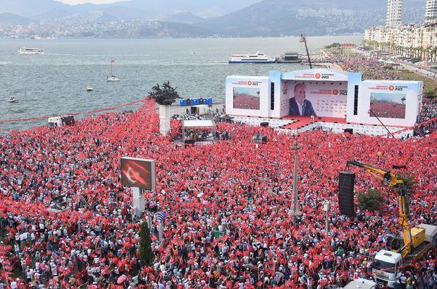 İnce'nin mitinginde en az 1 milyon kişi olduğu söyleniyor.