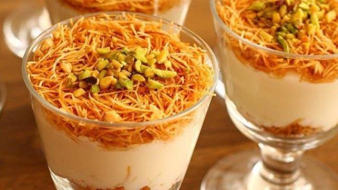 Çıtır Çıtır Tel Kadayıflı Muhallebi Tatlısı Nasıl Yapılır?