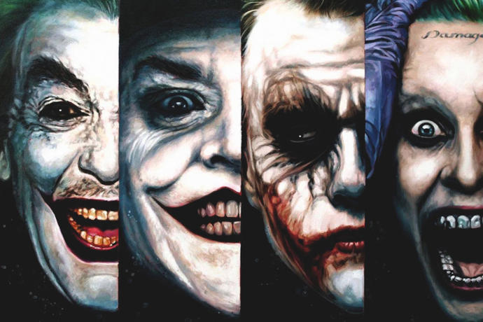 Cesar Romero (1966), Jack Nicholson (1989), Heath Ledger (2008) ve Jared Leto (2016)