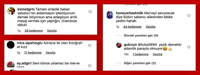 Sabancı’yı Aldattığına Pişman Ettiren Yurdum İnsanından Yaran Merve'ci Yorumlar!