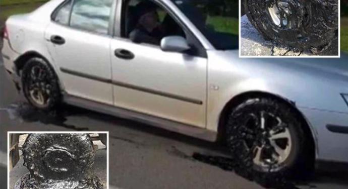 Sıcak Havada Asfalt Eriyince Araç Sahipleri Araçlarını Terk Etti