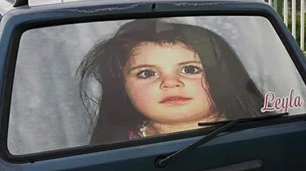 Minik Leyla’nın Fotoğrafıyla Arabasını Kaplattı