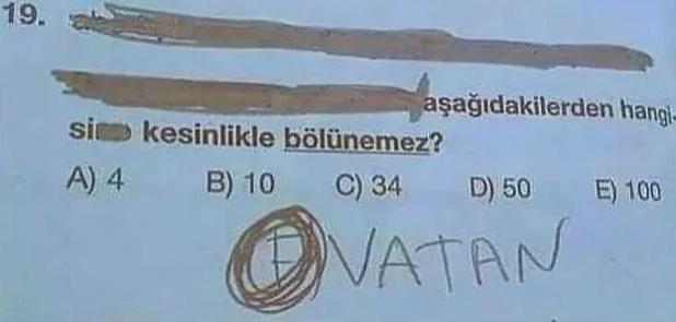 Sınav Sorularına Verilmiş Komik Cevaplar