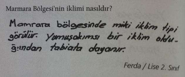 Sınav Sorularına Verilmiş Komik Cevaplar