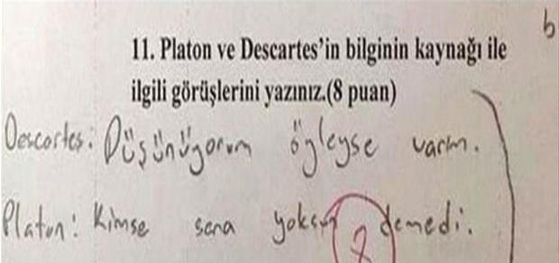 Sınav Sorularına Verilmiş Komik Cevaplar