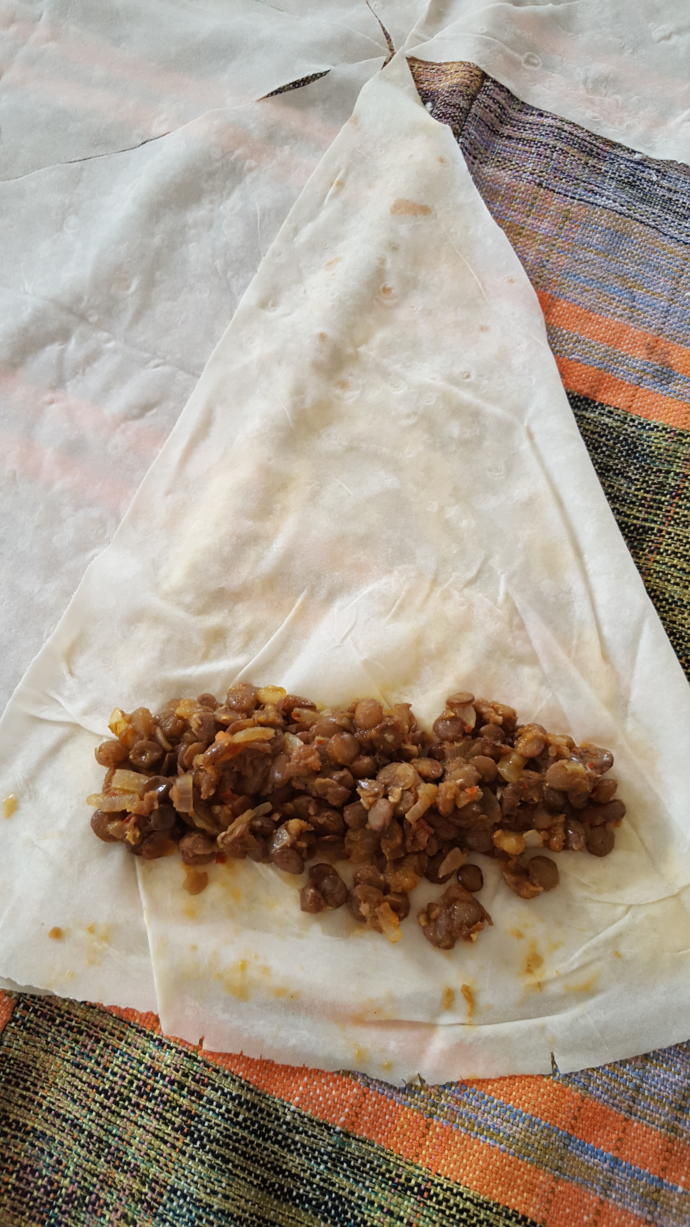 Kıymalı Tadında Yeşil Mercimekli Börek