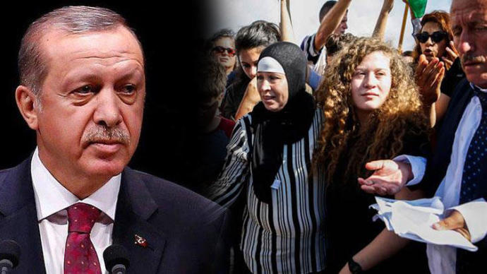 Cumhurbaşkanı Erdoğan Filistin'in Sembolü Ahed Tamimi'yle Görüştü