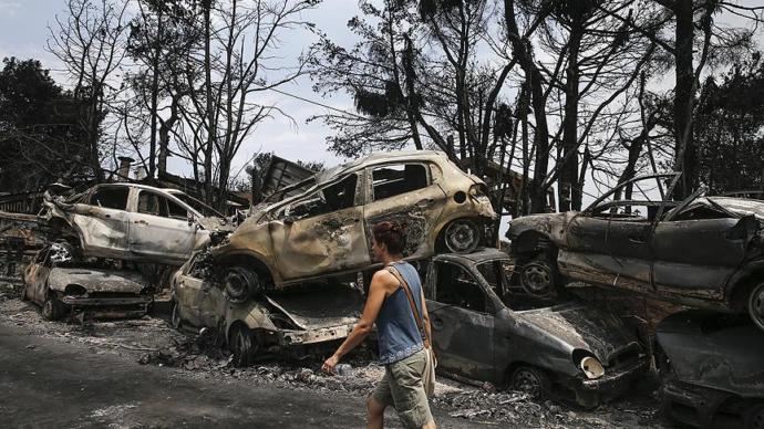 Yunanistan'da Yaşanan Yangın Faciası Arkasından Ortaya Komplo Teorileri Atıldı