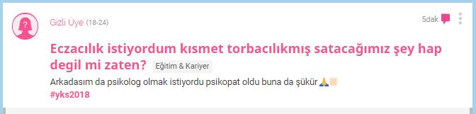 YKS 2018 Mağdurlarının KizlarSoruyor'da Beyin Yakan Paylaşımları