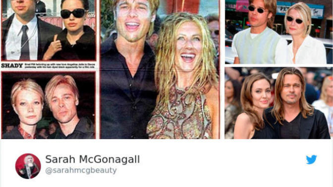 Brad Pitt'in Birlikte Olduğu Kadınlarla Arasındaki İnanılmaz Benzerlikleri Ortaya Koyan Kareler