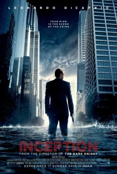 Inception filminin afişi Rückenfigür tekniğinin sinema sektöründe uygulanması