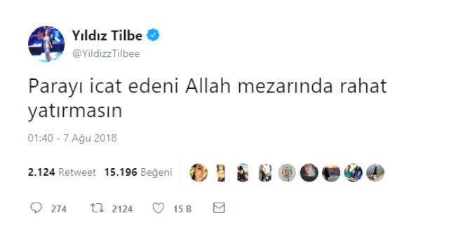 Yıldız Tilbe'den, Twitter'ı Sallayan Dolar Tweetleri