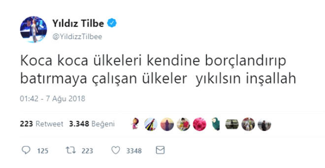 Yıldız Tilbe'den, Twitter'ı Sallayan Dolar Tweetleri