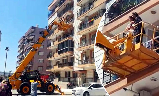 Gelini Babasının Evinden Vinçle Aldılar