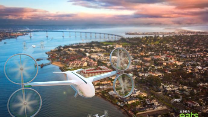Uber Drone'la Paket Servis Yemek Teslimatına Hazırlanıyor