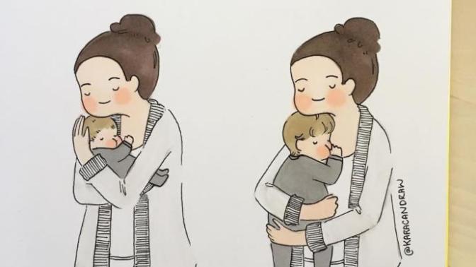 Anne Olmanın Nasıl Bir His Olduğunu 2 Yaşındaki Çocuğuyla Anlatan Kara Western'in İllüstrasyonları