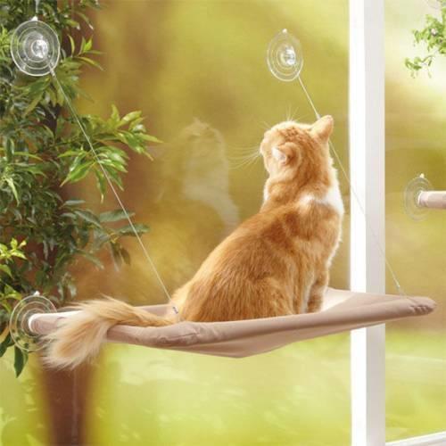 Sunny Seat Cama Asılan Kedi Yatağı Minderi Hamak Yastığı Evi Minder Köpek Yatak Yapışan Vantuzlu