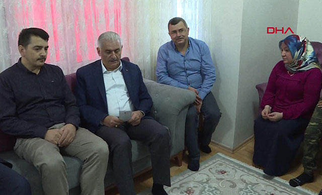 TBMM Başkanı Yıldırım Şehit Ailelerini Ziyaret Etti