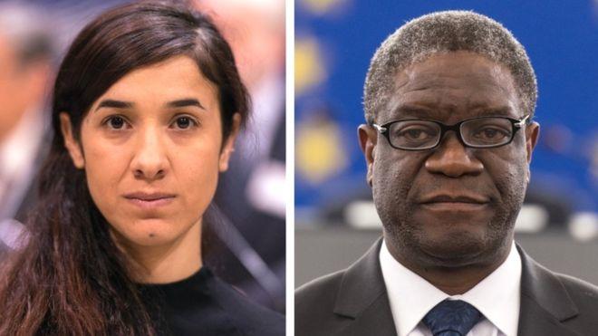 Murad ve Dr Mukwege, kadına yönelik şiddete karşı mücadelede büyük katkısı olan iki isim.
