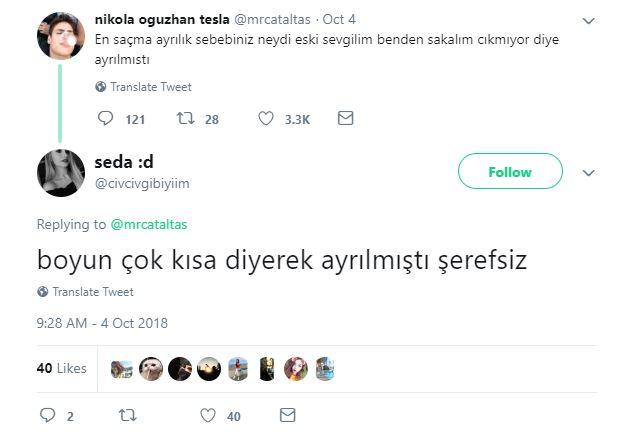 Çıkmaya başlamadan boy farkını göremediyse demek.