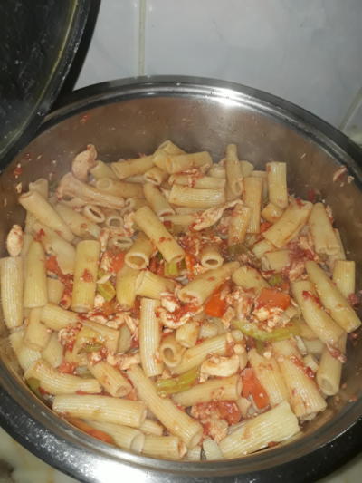 Sebzeli Tavuklu Rigatoni son hali🍽