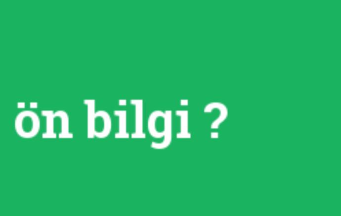 Ön bilgi