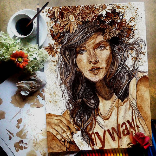 Kahveyle Yapılmış Bu Çizimler Görende 40 Yıl Hatır Bırakıyor!