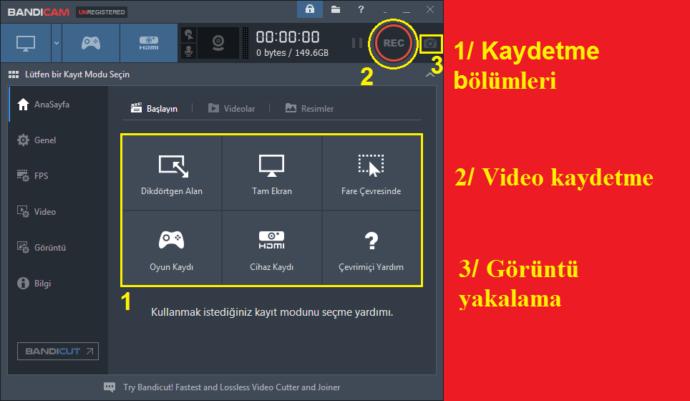 Ekran Görüntüsünü Bandicam ile Nasıl Kaydedilir?