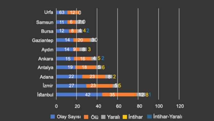 Bu da 2017 verilerinden bulduğum kadarıyla kadın ölüm oranları