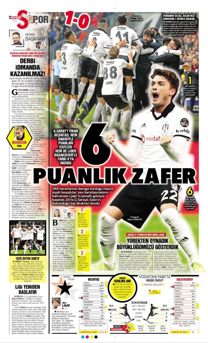 Hürriyet: 6 Puanlık Zafer