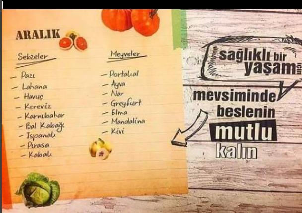 ''Aralık Ayında Neler Yemeliyim?'' Diyenler Buraya!