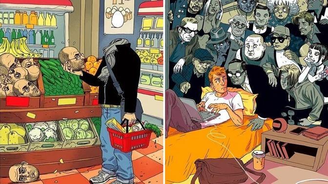 İnce Espritüel Çizimleriyle Toplumun Kabul Görmüş Trajedisini Eleştiren Çizer: Asaf Hanuka!