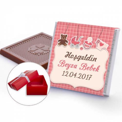 İsimli bebek çikolataları