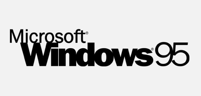 Renksiz Windows 95 Logosu