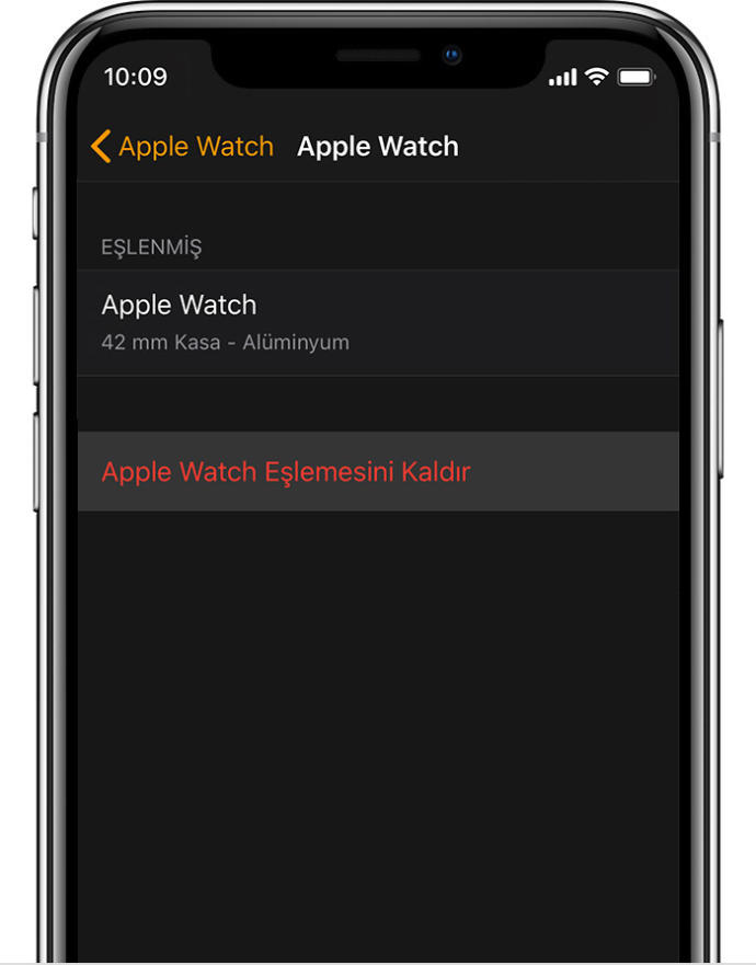 Apple Watch Eşleşmesini Kaldır
