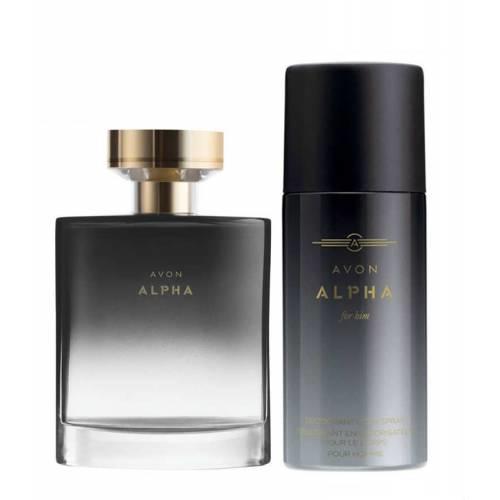 Avon Erkek Parfüm Alpha Edt 75 ml - Sprey Deodorant 150 ml Set