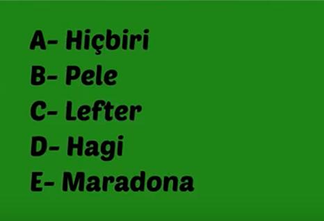 ''Hangi Futbolcusun?'' Testi