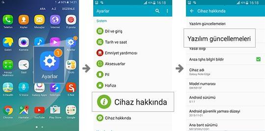 En güncel yazılım versiyonlarını cihazınızın Ayarlar > Cihaz Hakkında > Yazılım Güncellemeri bölümünden kontrol edebilirsin.