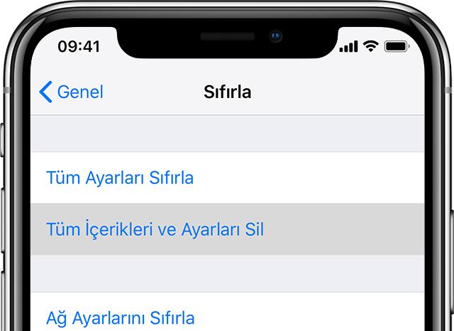 iPhone Sıfırlama