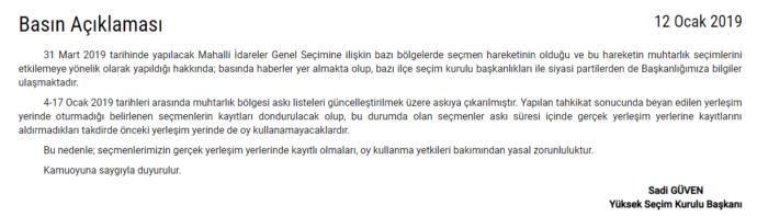 Yaklaşan Seçimler Öncesi YSK'dan Çok Önemli Uyarı!