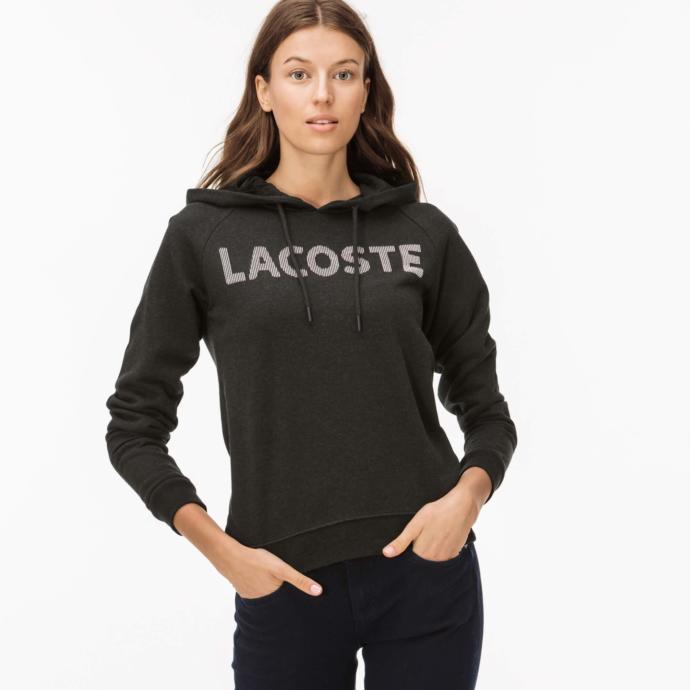 LACOSTE KADIN SİYAH KAPÜŞONLU SWEATSHİRT