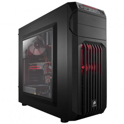 Corsair Carbide Champ/SPEC-01 600W 80 Plus Kırmızı Fanlı Pencereli MidTower Kasa