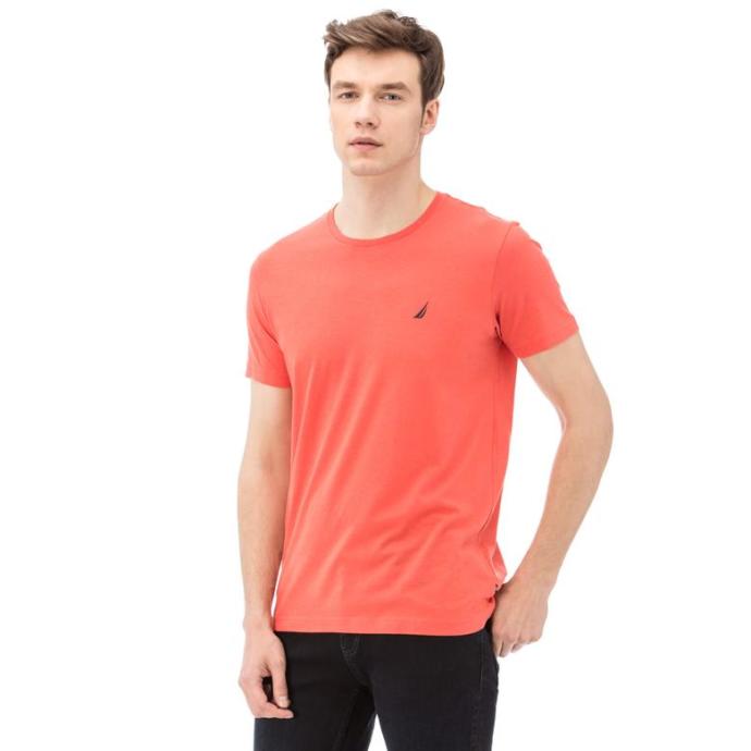 Nautica Erkek Turuncu Slim Fit T-Shirt