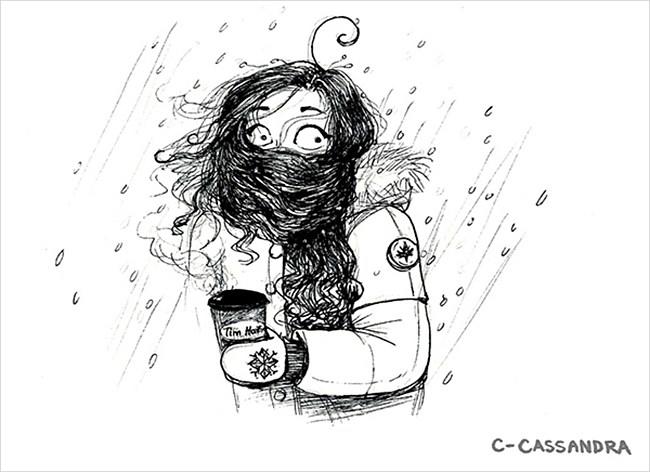Uzun Saçlı Kadınların Yaşadığı Zorlukları Anlatan Karikatürler