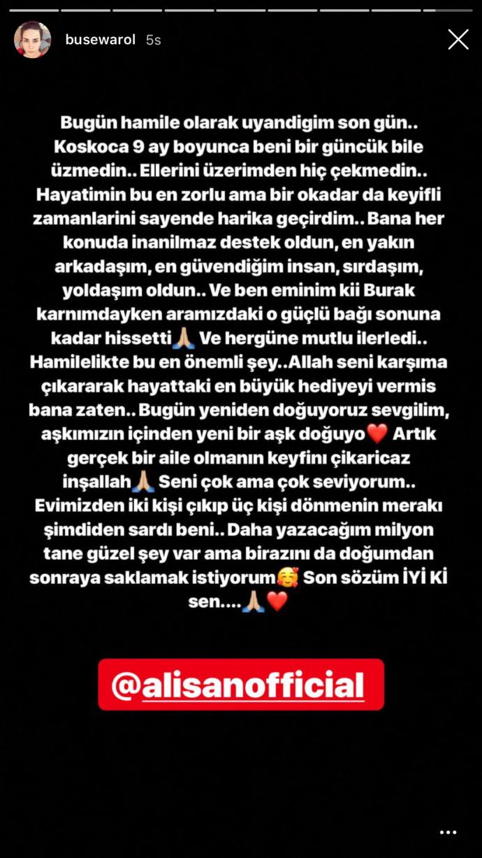 Alişan'ın Eşi Buse Varol Bir Erkek Çocuğu Dünyaya Getirdi