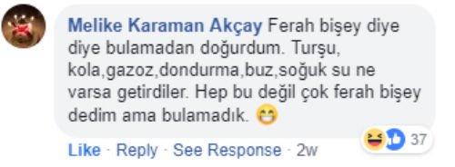 Ferah bir şey diye diye bulamadan doğurdum. Turşu, kola, gazoz, dondurma, buz, soğuk su ne varsa getirdiler.