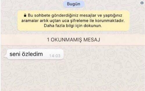 Eski sevgiliden gelen mesaj