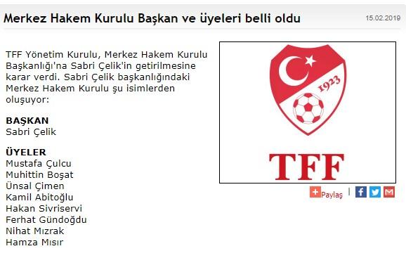 TFF, Yeni MHK Başkanını Açıkladı